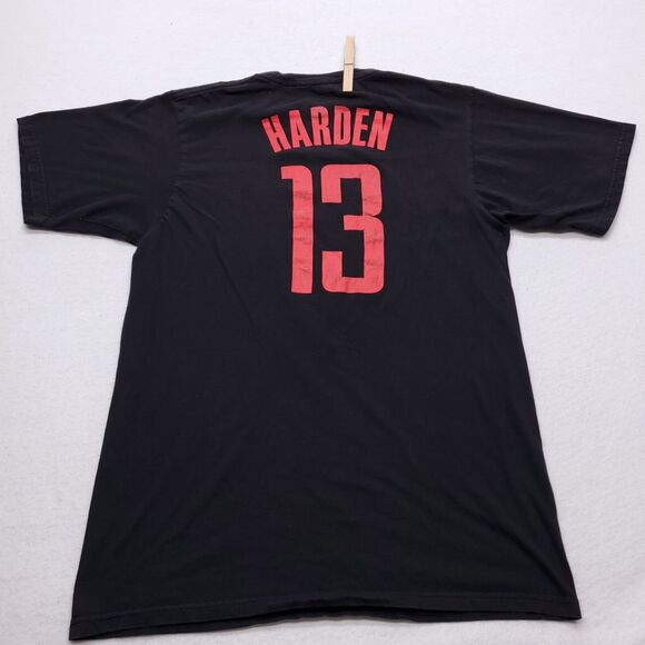 Adidas Houston Rockets #13 Harden Casual Graphic T Shirt Adult Mens Size M Black - Picture 7 of 8